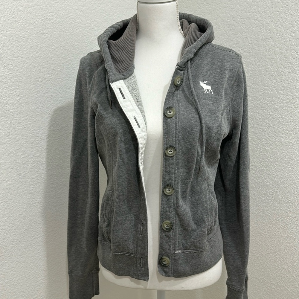 Y2K Abercrombie & Fitch button up hoodie Irregular size Large